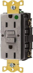 Hubbell Wiring Device-Kellems - 1 Phase, 5-15R NEMA, 125 VAC, 15 Amp, GFCI Receptacle - 2 Pole, Back and Side Wiring, Hospital Grade - Benchmark Tooling