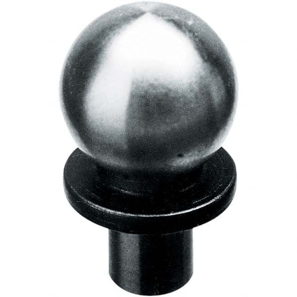 TE-CO - 1/2" Ball Diam, 1/4" Shank Diam, Alloy Steel Inspection Tooling Ball - Benchmark Tooling