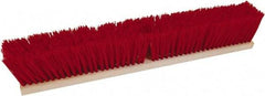 O-Cedar - 24" Rough Surface Polypropylene Push Broom - 3-1/4" Bristle Length, Wood Block, Threaded Handle Connection, Handle Sold Separately - Benchmark Tooling