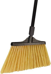 O-Cedar - 13" Wide, Beige Polypropylene Bristles, 54" Metal Handle, Angled Broom - 54 Inch Handle Length - Benchmark Tooling