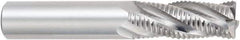 OSG - 5/16" Diam, Coarse Pitch, 3/4" LOC, 4 Flute Solid Carbide Roughing Square End Mill - Uncoated, 2-1/2" OAL, 5/16" Shank Diam, Centercutting, 30° Helix - Benchmark Tooling