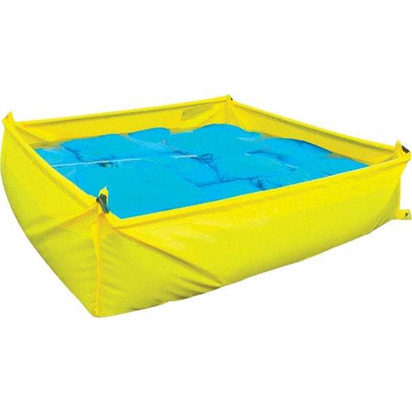 UltraTech - 48" Long x 14" High x 48" Wide Staging Pool - Yellow Polyethylene, For Spill Containment - Benchmark Tooling