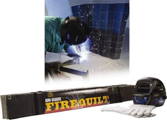 Auburn Mfr - 4' High x 4' Wide x 1/4" Thick Fiberglass Fire Blanket - Black, Grommet - Benchmark Tooling