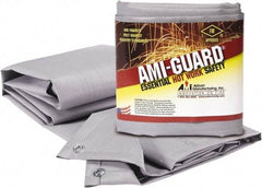 Auburn Mfr - 8' High x 6' Wide x 0.016" Thick Fiberglass Welding Curtain - Gray, Grommet - Benchmark Tooling