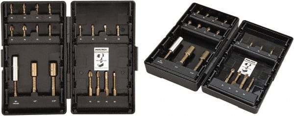 VEGA Industries - 19 Piece, Impact Driver Bit Set - #1 to #3, 1/4" Hex Drive, Phillips, Square Point - Benchmark Tooling