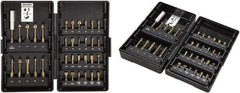 VEGA Industries - 34 Piece, Impact Driver Bit Set - #1 to #3, 1/4" Hex Drive, 5/32 to 1/4", 4 to 6mm Hex, Phillips, Square, Torx, Slotted, Hex Point - Benchmark Tooling