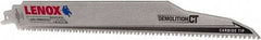 Lenox - 12" Long x 1" Thick, Carbide Reciprocating Saw Blade - Tapered Profile, 6 TPI, Toothed Edge, Tang Shank - Benchmark Tooling