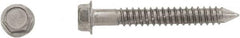 Powers Fasteners - 1/4" Diam, 2-1/4" Length Under Head, Hex Drive, Concrete Screw & Masonry Fastener - Stainless Steel, Passivated Finish, Includes 3/8" Hex Bit - Benchmark Tooling