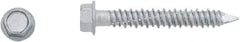 Powers Fasteners - 1/4" Diam, 6" Length Under Head, Hex Drive, Concrete Screw & Masonry Fastener - Stainless Steel, Perma-Seal Finish, Includes 3/8" Hex Bit - Benchmark Tooling