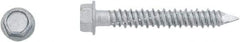 Powers Fasteners - 1/4" Diam, 3-3/4" Length Under Head, Hex Drive, Concrete Screw & Masonry Fastener - Stainless Steel, Perma-Seal Finish, Includes 3/8" Hex Bit - Benchmark Tooling