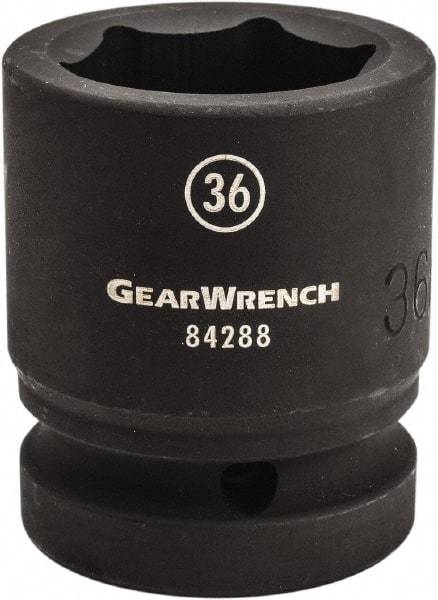 GearWrench - 1" Drive 55mm Standard Impact Socket - 6 Points, 3-4/13" OAL - Benchmark Tooling