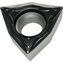 Walter - WCMT32.52 FM4 Grade WSM20S Carbide Turning Insert - 80° Trigon, 3/8" Inscr Circle, 5/32" Thick, 0.8mm Corner Radius - Benchmark Tooling