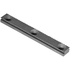 Raptor Workholding - 1 Piece Vise Serrated Dovetail Master Jaw Insert - Steel, 1/2" Long, 0.307" High - Benchmark Tooling