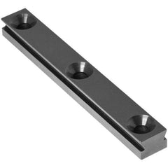 Raptor Workholding - 1 Piece Vise Straight Dovetail Master Jaw Insert - Steel, 1/2" Long, 3/8" High - Benchmark Tooling