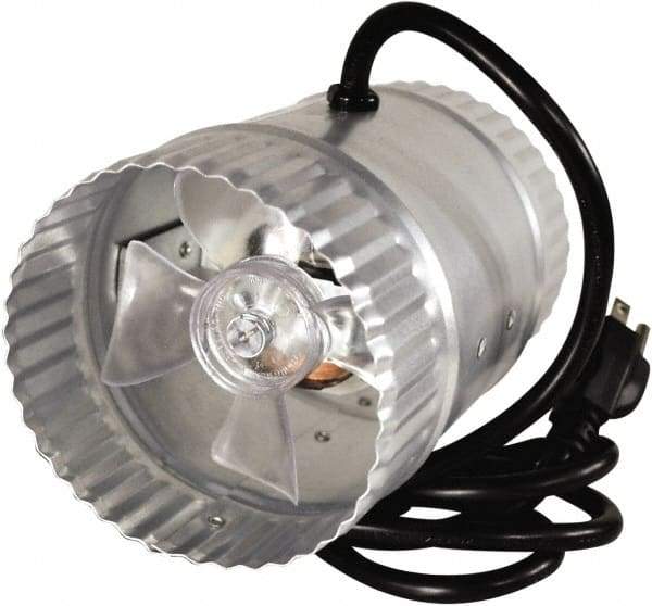 Suncourt - 4" Diam, 0.3 Amp, 120 Volt Duct Fan - 65 CFM, Single Speed - Benchmark Tooling