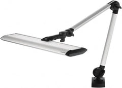 Waldmann Lighting - 40 Inch, Articulated, Clamp Mounted, LED, Silver, General Purpose Task Light - 34 Watt, 100 to 240 Volt, Nonmagnifying - Benchmark Tooling