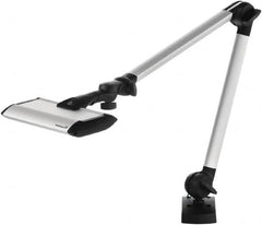 Waldmann Lighting - 40 Inch, Articulated, Clamp Mounted, LED, Silver, General Purpose Task Light - 14 Watt, 100 to 240 Volt, Nonmagnifying - Benchmark Tooling