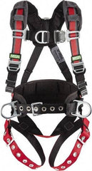 MSA - 310 Lb Capacity, Size X-Large, Full Body Construction Harness - Webbing, Tongue Buckle Leg Straps, Quick-Connect Chest Strap, Full Body Protection - Benchmark Tooling