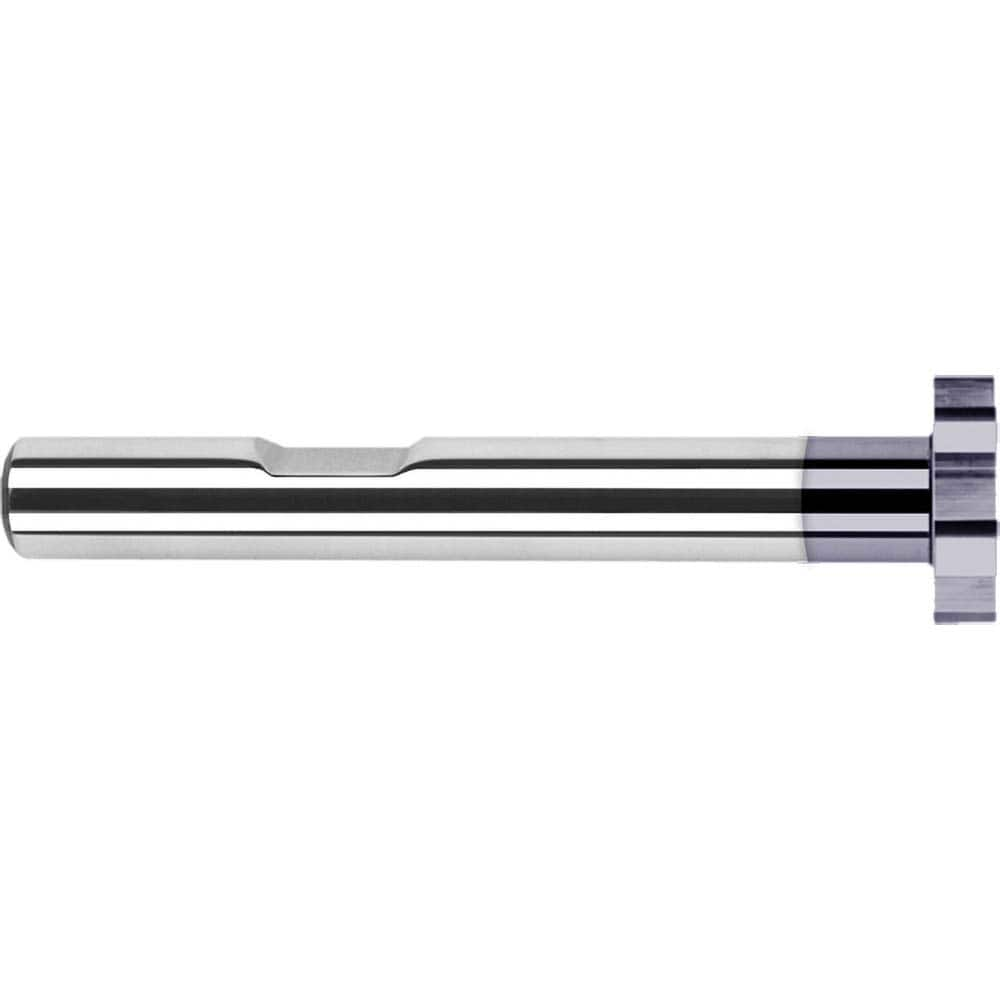 Harvey Tool - 1-1/4" Cut Diam, 1/4" Cut Width, 3/4" Shank, Straight-Tooth Woodruff Keyseat Cutter - Exact Industrial Supply