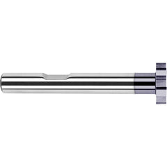 Harvey Tool - 1-1/4" Cut Diam, 1/8" Cut Width, 1/2" Shank, Straight-Tooth Woodruff Keyseat Cutter - Exact Industrial Supply