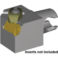 Kennametal - NG3L Insert, 25mm Head Length, Modular Grooving Cutting Unit Head - Right Hand Cut, System Size KM20, Series NE - Benchmark Tooling