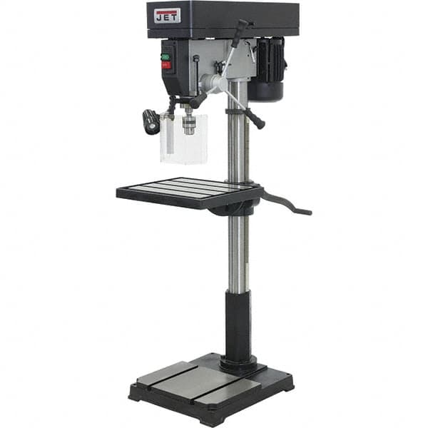 Jet - 22" Swing, Step Pulley Drill Press - 12 Speed, 1-1/2 hp, Single Phase - Benchmark Tooling