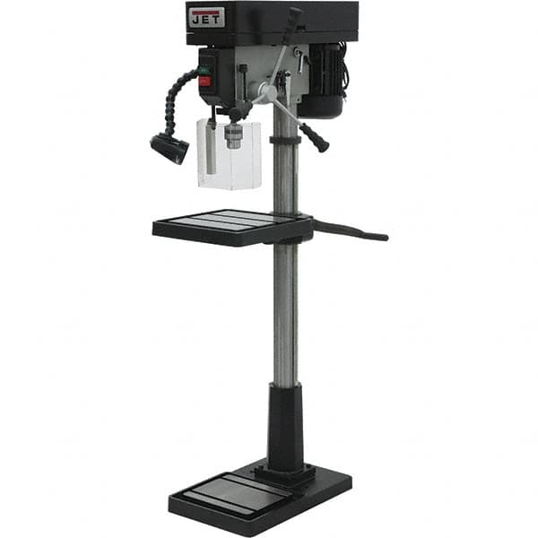 Jet - 17" Swing, Step Pulley Drill Press - 12 Speed, 1 hp, Single Phase - Benchmark Tooling