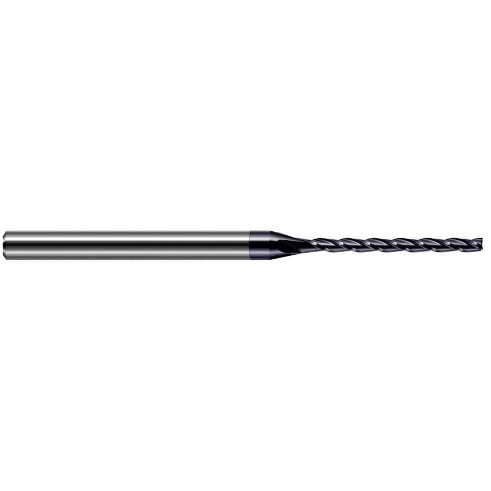 Square End Mill: 1/8'' Dia, 1-7/8'' LOC, 1/8'' Shank Dia, 3'' OAL, 3 Flutes, Solid Carbide Single End, AlTiN Finish, 30 ° Helix, Centercutting, RH Cut, RH Flute