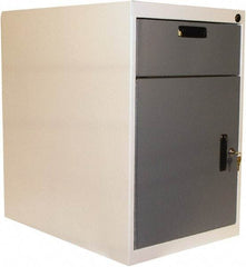 Proline - 1 Drawer, Modular Storage Cabinet - 16 Gauge Steel, 18" Wide x 26" Deep x 27-1/2" High, Blue/White - Benchmark Tooling