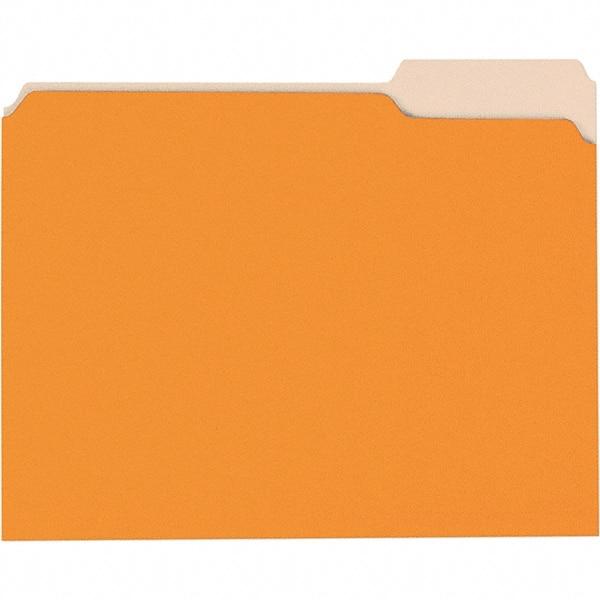 Universal One - 8-1/2 x 11", Letter Size, Orange/Light Orange, File Folders with Top Tab - 11 Point Stock, 1/3 Tab Cut Location - Benchmark Tooling