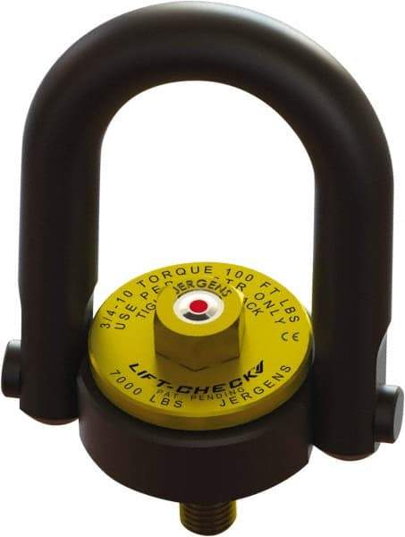 Jergens - 30,000 Lb Load Capacity Hoist Ring - 2-8 Thread, Alloy Steel - Benchmark Tooling