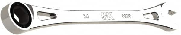 SK - 3/8" 6 Point Combination Wrench - 7-3/4" OAL, Steel, Full Polish Finish - Benchmark Tooling