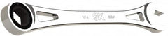 SK - 9/16" 6 Point Combination Wrench - 9.44" OAL, Steel, Full Polish Finish - Benchmark Tooling