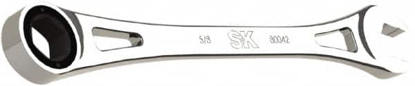 SK - 5/8" 6 Point Combination Wrench - 10.38" OAL, Steel, Full Polish Finish - Benchmark Tooling