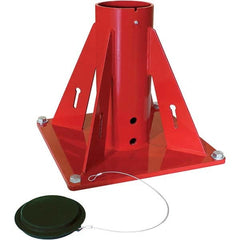 THERN - Davit Crane Bases Base Type: Pedestal Base Finish/Coating: Red Powder Coat - Benchmark Tooling