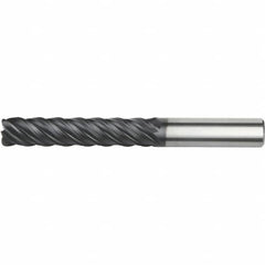 Kennametal - 25mm, 5 Flute, Single End, Solid Carbide, 6mm Corner Radius End Mill - 150mm OAL, Right Hand Flute, 75mm LOC, Right Hand Cut - Benchmark Tooling