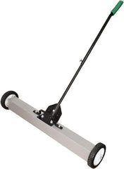 Shields Magnetics - 36" Long Push Magnetic Sweeper with Wheels - 4" Wide x 3" High x 36" Long, 7" Wheel Diam, 1 to 2" Clearance - Benchmark Tooling