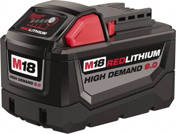 Milwaukee Tool - 18 Volt Lithium-Ion Power Tool Battery - 9 Ahr Capacity, Series M18 XC RED - Benchmark Tooling