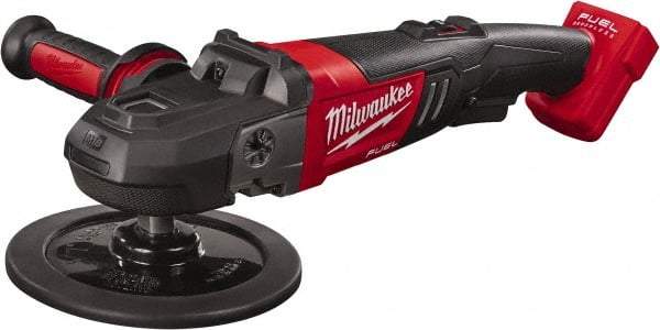 Milwaukee Tool - 7" Pad Diam, 2,200 RPM, Handheld Cordless Polisher - 18 Volts - Benchmark Tooling