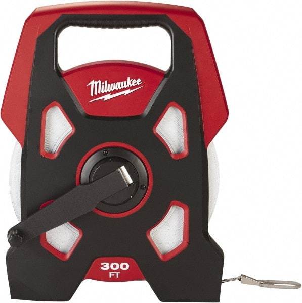 Milwaukee Tool - 300' x 3/8" Tape Measure - 1/16" Graduation - Benchmark Tooling