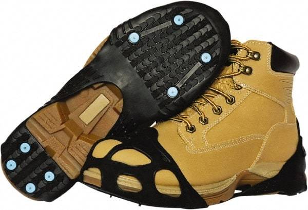 Duenorth - Size 8-11, (Women's Size 9.5-11.5) Strap-On Cleat - Tungsten Carbide Spike Traction, Black - Benchmark Tooling