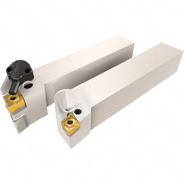 Iscar - PCLN, Left Hand Cut, 1-1/4" Shank Height x 1-1/4" Shank Width, Negative Rake Indexable Turning Toolholder - 6" OAL, Multiple Insert Compatibility, Series Heliturn LD, JetHPLine - Benchmark Tooling