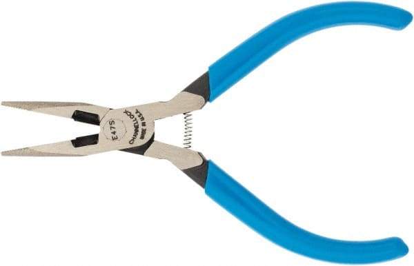 Channellock - 4.86" OAL, 1" Jaw Length, Long Nose Side Cutting Pliers - Standard Head, Cushion Grip Handles - Benchmark Tooling