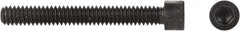 Made in USA - 1/4-28 UNF Hex Socket Drive, Socket Cap Screw - Alloy Steel, Black Oxide Finish, Fully Threaded, 1-1/2" Length Under Head - Benchmark Tooling