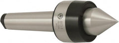 Bison - MT6 Morse Taper Shank, 90mm Head Diam, Live Center - 3,000 Max RPM, 60.5mm Point Diam, 2.46" Point Len, 3,086 Lb Max Workpc, Standard Point - Benchmark Tooling