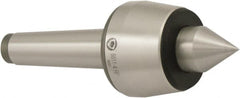 Bison - MT5 Morse Taper Shank, 85mm Head Diam, Live Center - 2,500 Max RPM, 40mm Point Diam, 1.73" Point Len, 4,190 Lb Max Workpc, Standard Point - Benchmark Tooling