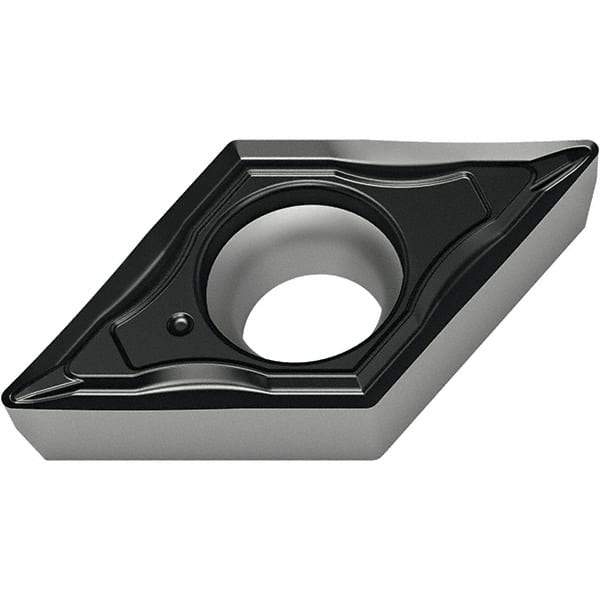 Walter - DCMT FM4 Grade WSM10S Turning Insert - TiAlN+Al2O3+(Al) Finish, 55° Rhombic, 9.53mm Inscr Circle, 3.97mm Thick, 0.4mm Corner Radius - Benchmark Tooling