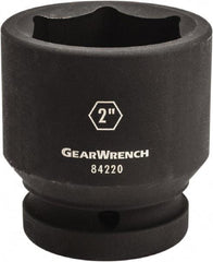 GearWrench - 1" Drive 3-1/2" Standard Impact Socket - 6 Points, 4-1/4" OAL - Benchmark Tooling