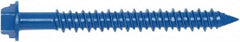 Powers Fasteners - 3/16" Diam, 3-3/4" OAL, Phillips Drive, Concrete Screw & Masonry Fastener - Carbon Steel, Perma-Seal Finish, Includes #3 Phillips Bit - Benchmark Tooling