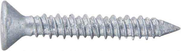 Powers Fasteners - 1/4" Diam, 3-1/4" OAL, Phillips Drive, Concrete Screw & Masonry Fastener - Stainless Steel, Perma-Seal Finish, Includes #3 Phillips Bit - Benchmark Tooling